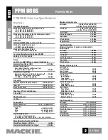 Preview for 2 page of Mackie 808S Technical Specifications