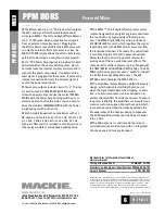 Preview for 6 page of Mackie 808S Technical Specifications