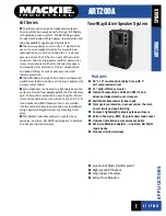 Preview for 1 page of Mackie Art Series ART200A Specifications