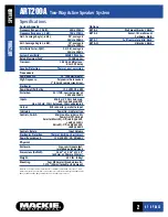 Preview for 2 page of Mackie Art Series ART200A Specifications