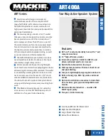 Mackie ART400A User Manual preview