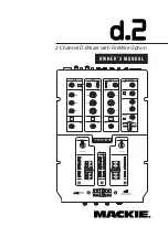 Mackie D.2 Owner'S Manual preview