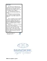 Preview for 170 page of Mackie D8B3.0 Owner'S Manual