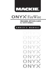 Mackie Firewire OPtion Card fot Onyx Mixer Owner'S Manual preview