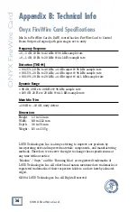 Mackie FireWire Specifications preview