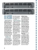 Preview for 2 page of Mackie FR Series M-1200 Architects And Engineers Specifications