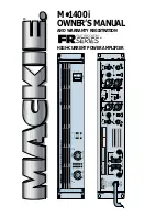 Предварительный просмотр 1 страницы Mackie FR Series M-1400i Owner'S Manual