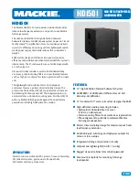 Preview for 1 page of Mackie HD1501 Specifications