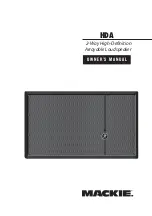 Mackie HDA Owner'S Manual preview