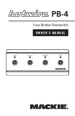 Preview for 1 page of Mackie hotwire PB-4 Owner'S Manual