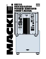 Preview for 1 page of Mackie HRS150 Owner'S Manual