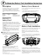 Preview for 1 page of Mackie Lithium-Ion Battery Back Installation Instructions