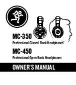 Предварительный просмотр 1 страницы Mackie MC-350 Owner'S Manual