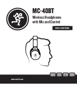 Preview for 1 page of Mackie MC-40BT Quick Start Manual