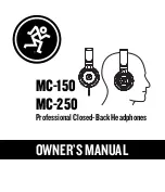 Mackie MC series Owner'S Manual preview