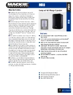 Preview for 1 page of Mackie MR8 Specifications