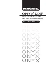 Mackie Onyx 1200F Owner'S Manual предпросмотр