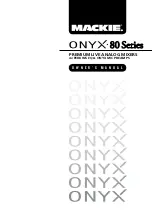 Preview for 1 page of Mackie Onyx 80 series Owner'S Manual