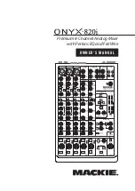 Mackie ONYX-820i Owner'S Manual preview