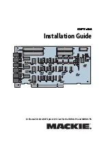 Preview for 1 page of Mackie OPT.24 Installation Manual