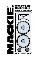 Mackie S225 User Manual preview