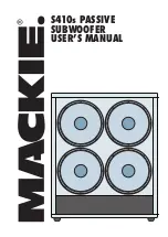 Mackie S410s User Manual preview