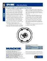 Preview for 6 page of Mackie SP400C Specfications