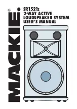 Preview for 1 page of Mackie SR1521Z User Manual