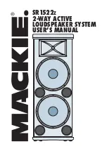Mackie SR1522Z User Manual preview