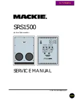 Preview for 1 page of Mackie SRS1500 Service Manual