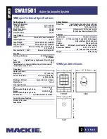 Preview for 2 page of Mackie SWA1501 Brochure & Specs