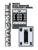 Preview for 1 page of Mackie SWA1801 User Manual