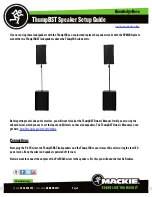 Preview for 2 page of Mackie Thump15BST Setup Manual