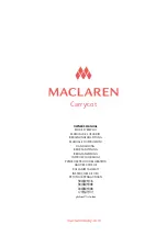 Maclaren Carrycot Owner'S Manual preview