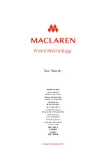 Maclaren twin triumph Owner'S Manual preview