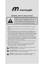 Предварительный просмотр 2 страницы Macnaught 1701036 Instruction Manual