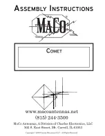 Maco Antennas Comet Assembly Instructions Manual preview