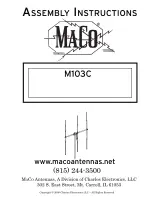 Maco Antennas M103C Assembly Instructions Manual preview