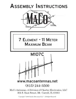 Maco Antennas M107C Assembly Instructions Manual preview