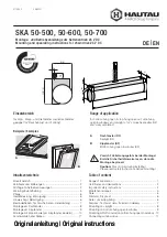 Maco HAUTAU SKA 50-500 Original Instructions Manual preview