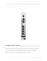 Macro Machines Storage Strip Manual preview