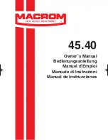 Preview for 1 page of Macrom CAR AUDIO EQUIPMENT 45.40 Owner'S Manual