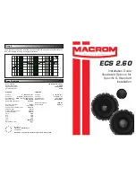 Preview for 1 page of Macrom ECS 2.60 Installation Manual