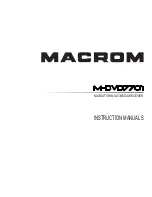 Macrom M-DVD7701 Instruction Manuals предпросмотр