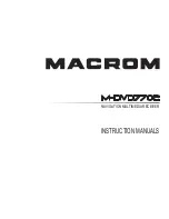 Preview for 1 page of Macrom M-DVD7702 Instruction Manual