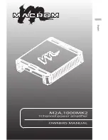 Macrom M2A.1000MK2 Owner'S Manual preview