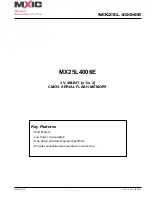 Macronix MX25L4006E Manual preview