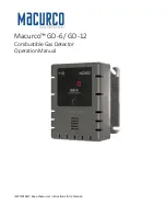 Preview for 1 page of Macurco GD-12 Operation Manual