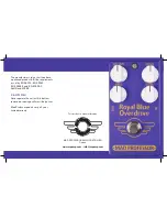 Предварительный просмотр 1 страницы Mad Professor royal blue OVERDRIVE Owner'S Manual