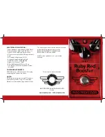 Mad Professor Ruby Red Booster Owner'S Manual preview